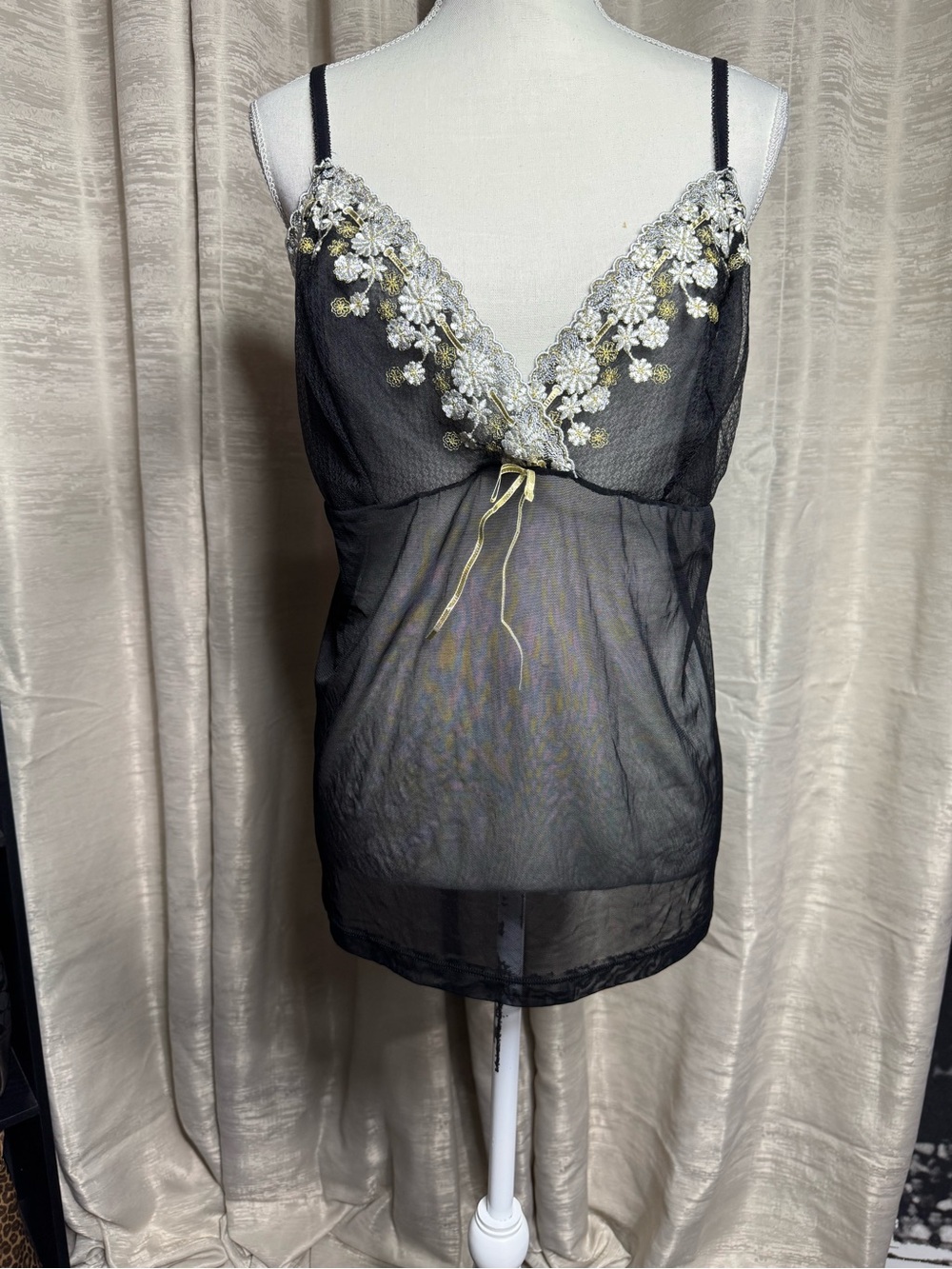 Cacique Black Lace Trim Camisole